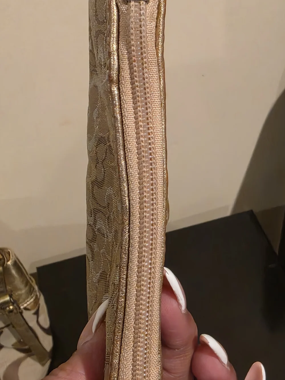 Coach Gold Signature Wristlet